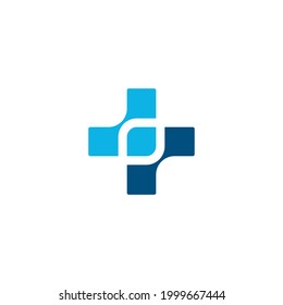 Cross Technology Medical Logo Design Stock Vector (Royalty Free ...