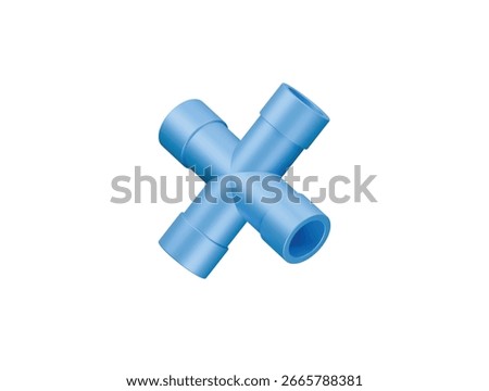 cross tee pipe icon 3d illustration render