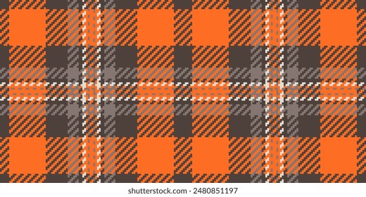 Vector de textura textil cruzada, tela de fondo de venta a cuadros. Elegante escote de cuadros sin costuras en colores pastel y naranja paleta.