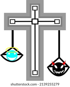 Das Kreuz, das Gut und Böse zurückhält