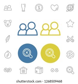 Cross tick icon with feather, owl and dollar symbols. Set of favorite, home, dollar icons and quill concept. Editable vector elements for logo app UI design.