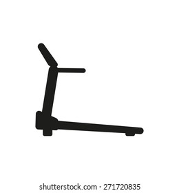 Cross trainer machine icon. Running symbol. Flat Vector illustration
