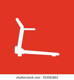 Cross trainer machine icon. Running symbol. Flat Vector illustration