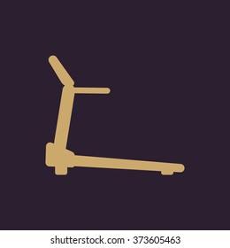 Cross trainer machine icon. Running symbol. Flat Vector illustration