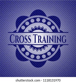 Cross Training badge with denim texture