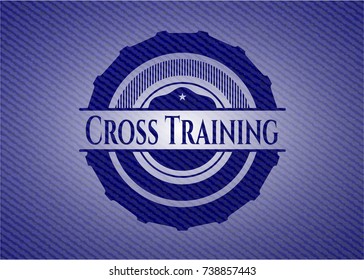 Cross Training badge with denim texture