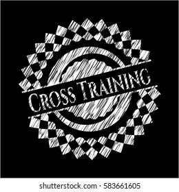 Cross Training chalk emblem written on a blackboard