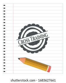 Cross Training drawn with pencil strokes. Vector Illustration. Detailed.