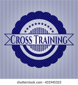 Cross Training emblem with jean texture