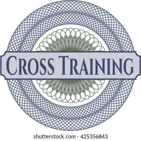 Cross Training inside money style emblem or rosette