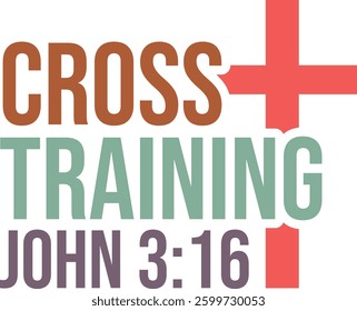 Cross Training Jesus Design, Christian Design