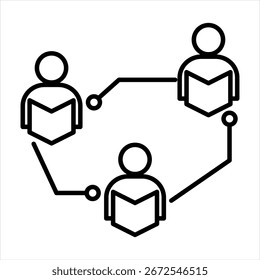 Ilustración vectorial de iconos de esquema de entrenamiento cruzado