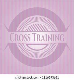 Cross Training realistic pink emblem