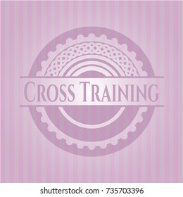 Cross Training realistic pink emblem