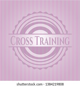 Cross Training retro style pink emblem. Vector Illustration. Detailed.
