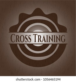   Cross Training retro style wood emblem