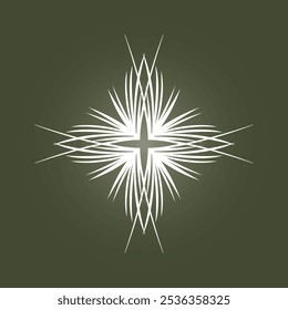 Cross trendy artwork elegant abstract vector illustration colorful applicable design.eps