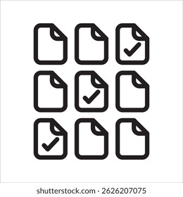 Cross Validation simple line icon