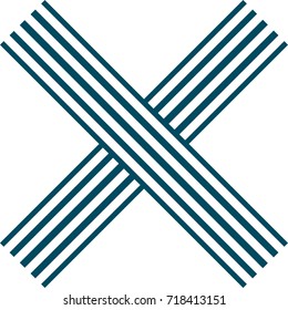 Cross Vector - Crossed mark And an abstract symbol.Vector Illustration.