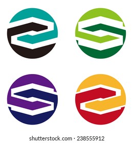 Cross vector design logo template. Round icon. You can use in the mobile, finance,biology, chemistry, science and other commercial image. S icon set. 