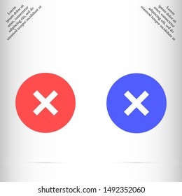 cross vector eps 10 icon , Lorem ipsum flat design