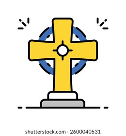 cross vector filled outline icon. EPS 10 file