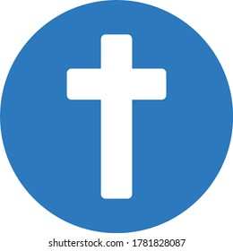 cross vector glyph color icon 