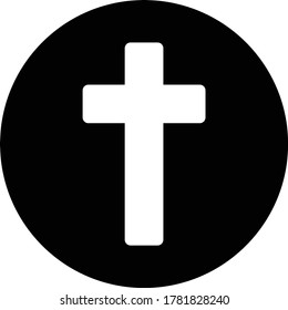 cross vector glyph flat icon 