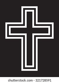 Cross vector icon