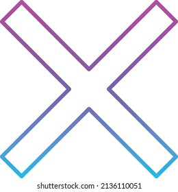 Cross vector icon. Can be used for printing, mobile and web applications.