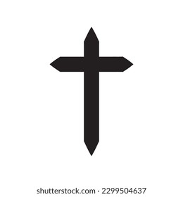 Cross vector icon. Christian cross flat sign design. Religious cross symbol. Religion pictogram. UX UI icon 