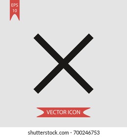 Cross vector icon illustration symbol