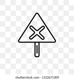 Cross vector icon isolated on transparent background, Cross logo concept