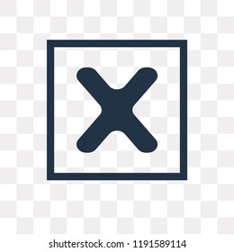 Cross vector icon isolated on transparent background, Cross transparency concept can be used web and mobile