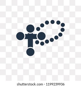 Cross vector icon isolated on transparent background, Cross transparency concept can be used web and mobile