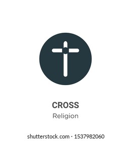 Cross vector icon on white background. Flat vector cross icon symbol sign from modern religion collection for mobile concept and web apps design.