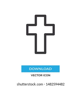 Cross vector icon, simple sign for web site and mobile app.
