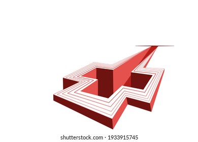Cross vector illustration with holes on white background