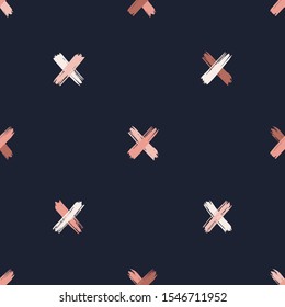 Cross. Vector illustration of seamless pattern.