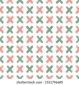 Cross. Vector illustration of seamless pattern.