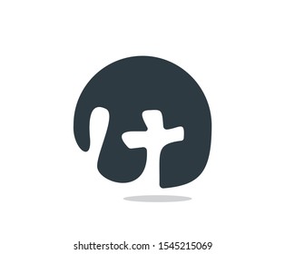 Cross vector logo design. Church and Christian organization logo.