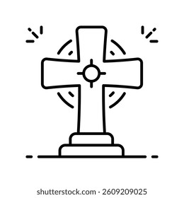 cross vector outline icon. EPS 10 file
