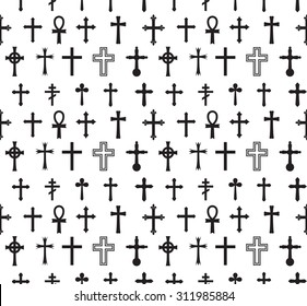 Cross vector seamless pattern