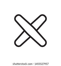 Cross vector,Close icon ilustration - vector.