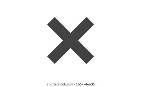 Vector cruzado,Icono de cierre - vector. 