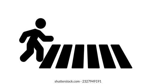 Cross walk icon on white background. vector eps 10