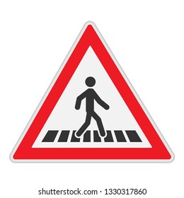 Cross Walk Icon. Trespassing People Illustration As A Simple Vector Sign & Trendy Symbol for Design and Websites, Presentation or Mobile Application. 