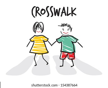 cross walk illustration