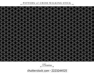 Cross of walking stick pattern. Fit for background, banner, flyer, ppt template background, advertising, apparel, bandana, fabrique, texture. Vector eps 10.