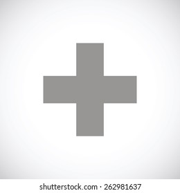Cross web black icon on a white background. Vector symbol